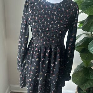 American Eagle Outfitters Black Floral Kids Dress